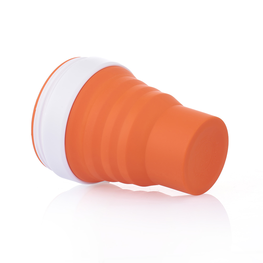 BPA Free 9.5 x 8.5 cm SENDILI Collapsible Cup Red 260 ml Silicone Foldable Drinking Camping Cup Mug